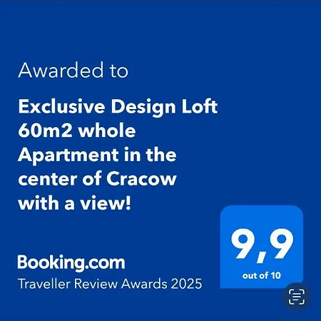 Designer Loft 60m Sq In Cracow Center Sunny Top-floor With Balcony, King Bed & Great Transport Apartmán Krakov