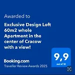 Designer Loft 60m Sq In Cracow Center Sunny Top-floor With Balcony, King Bed & Great Transport Lejlighed Kraków